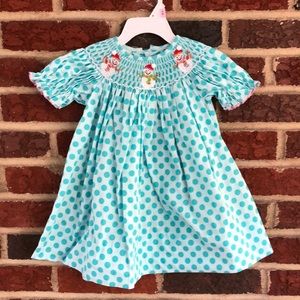Winter/Christmas smocked dress